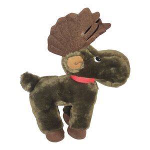 Host International Plush Reindeer‎ Ribbon Bell Stuffed Animal Moose 13"